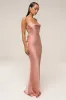 Dark Peach Down The Aisle Satin Gown sold by JLUXLABEL