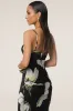 Black Floral Azul Print Maxi Dress sold by JLUXLABEL