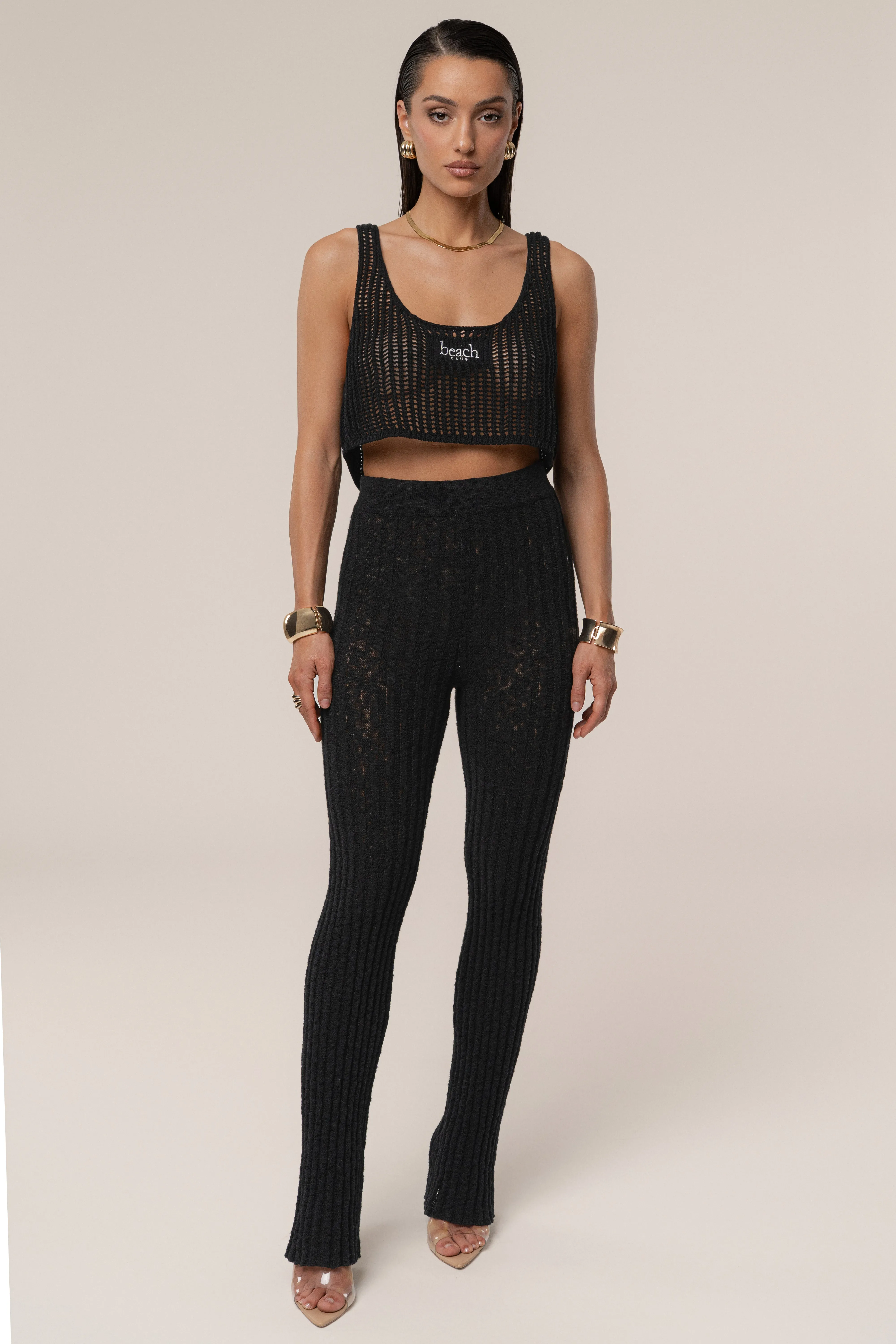 Black Beach Club Crochet Top sold by JLUXLABEL product image thumbnail 3
