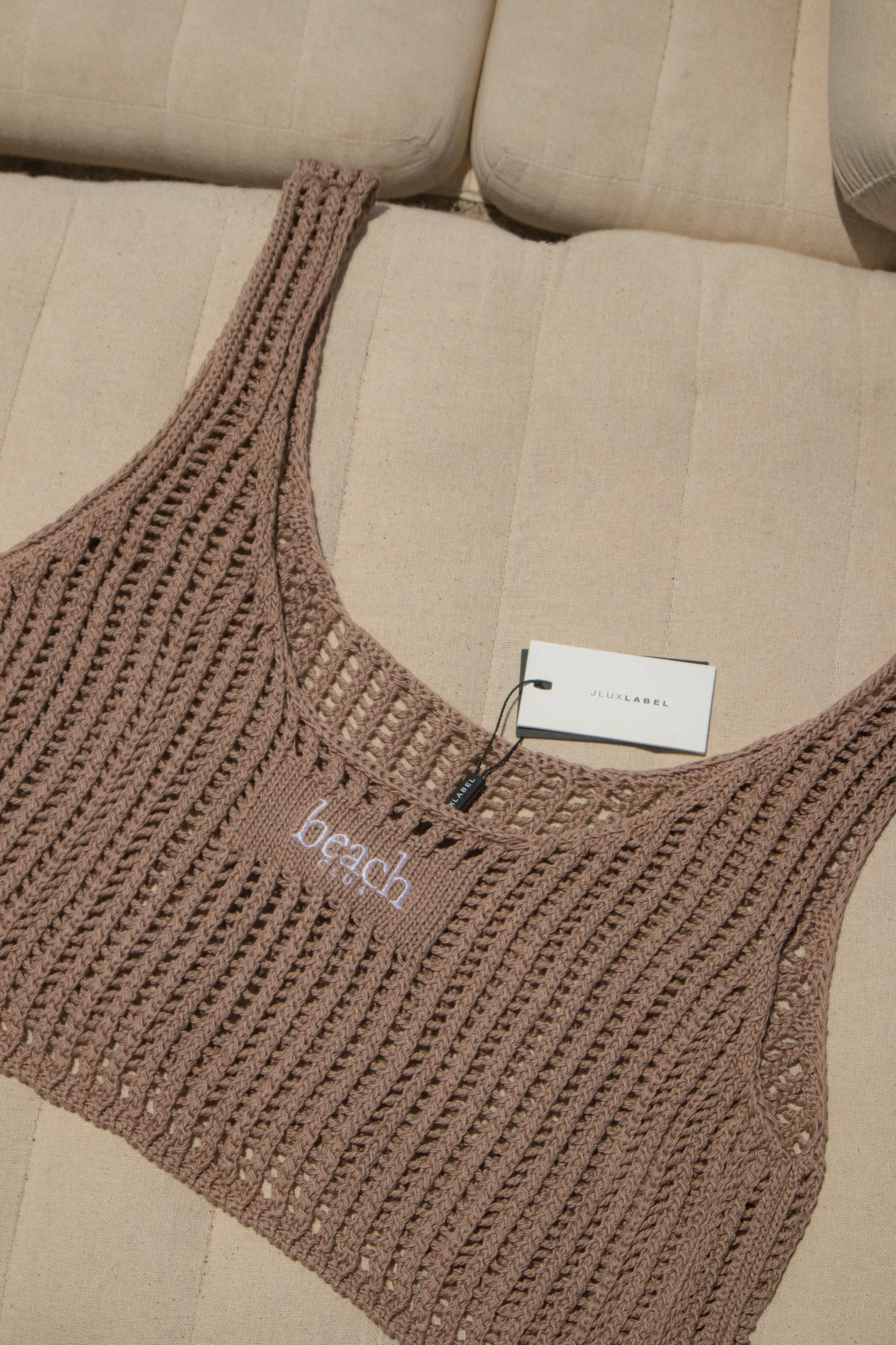 Beige Beach Club Crochet Top sold by JLUXLABEL product image thumbnail 4