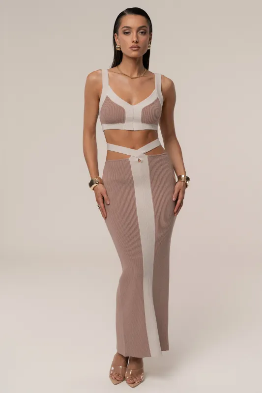 Mocha/Milk Coastal Drift Skirt Set sold by JLUXLABEL