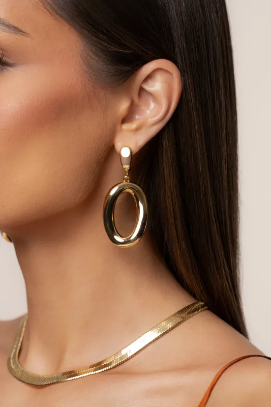 Gold Gia Dangle Earrings sold by JLUXLABEL