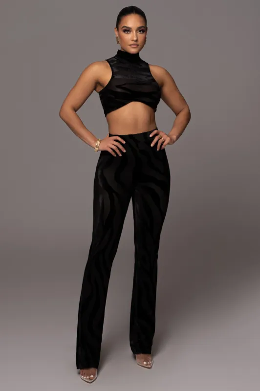 Noir Zebra After Midnight Pants sold by JLUXLABEL