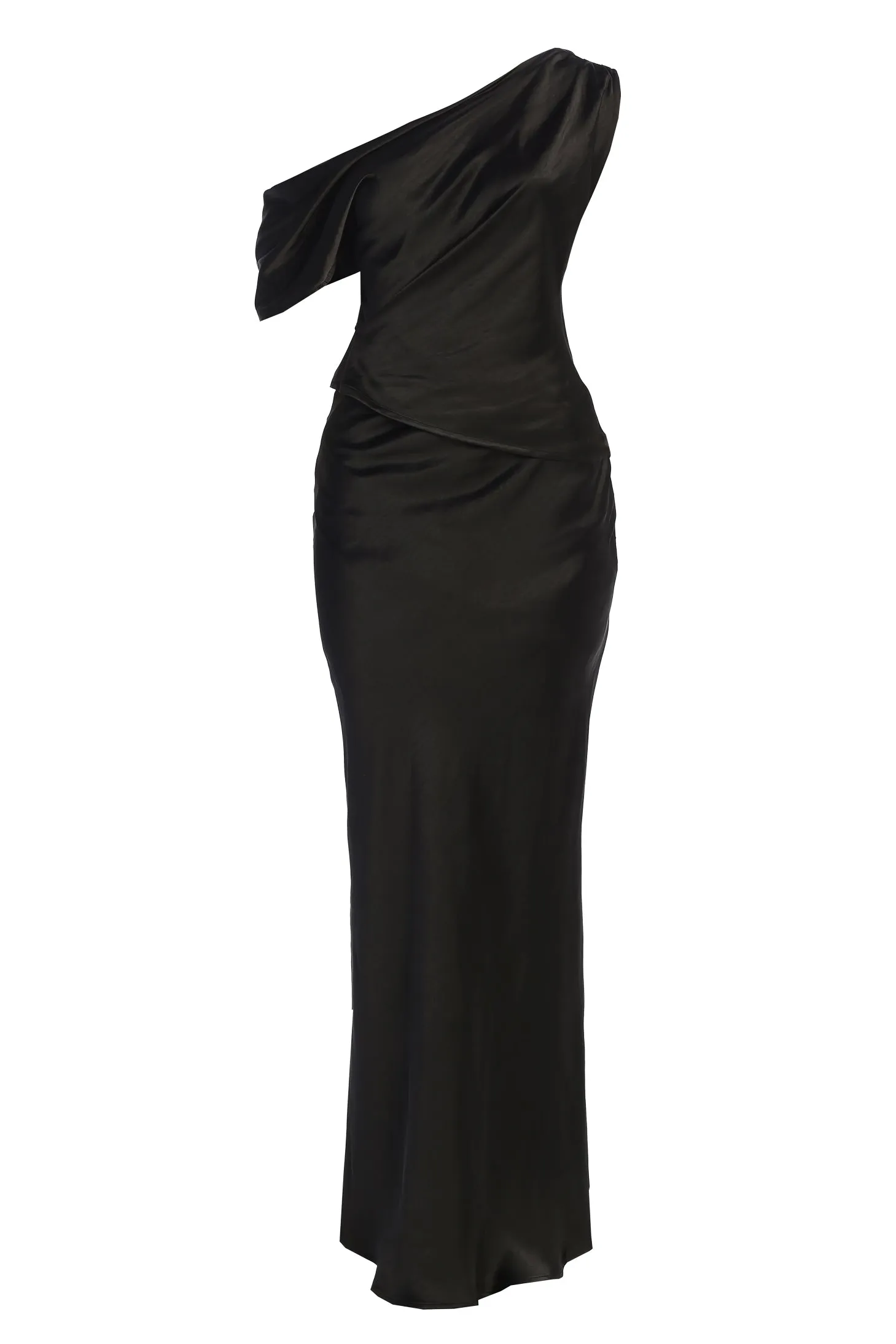 Black Elva Satin Maxi Skirt sold by JLUXLABEL product image thumbnail 3