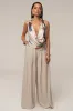 Beige Summer Ease Wide Leg Pants sold by JLUXLABEL