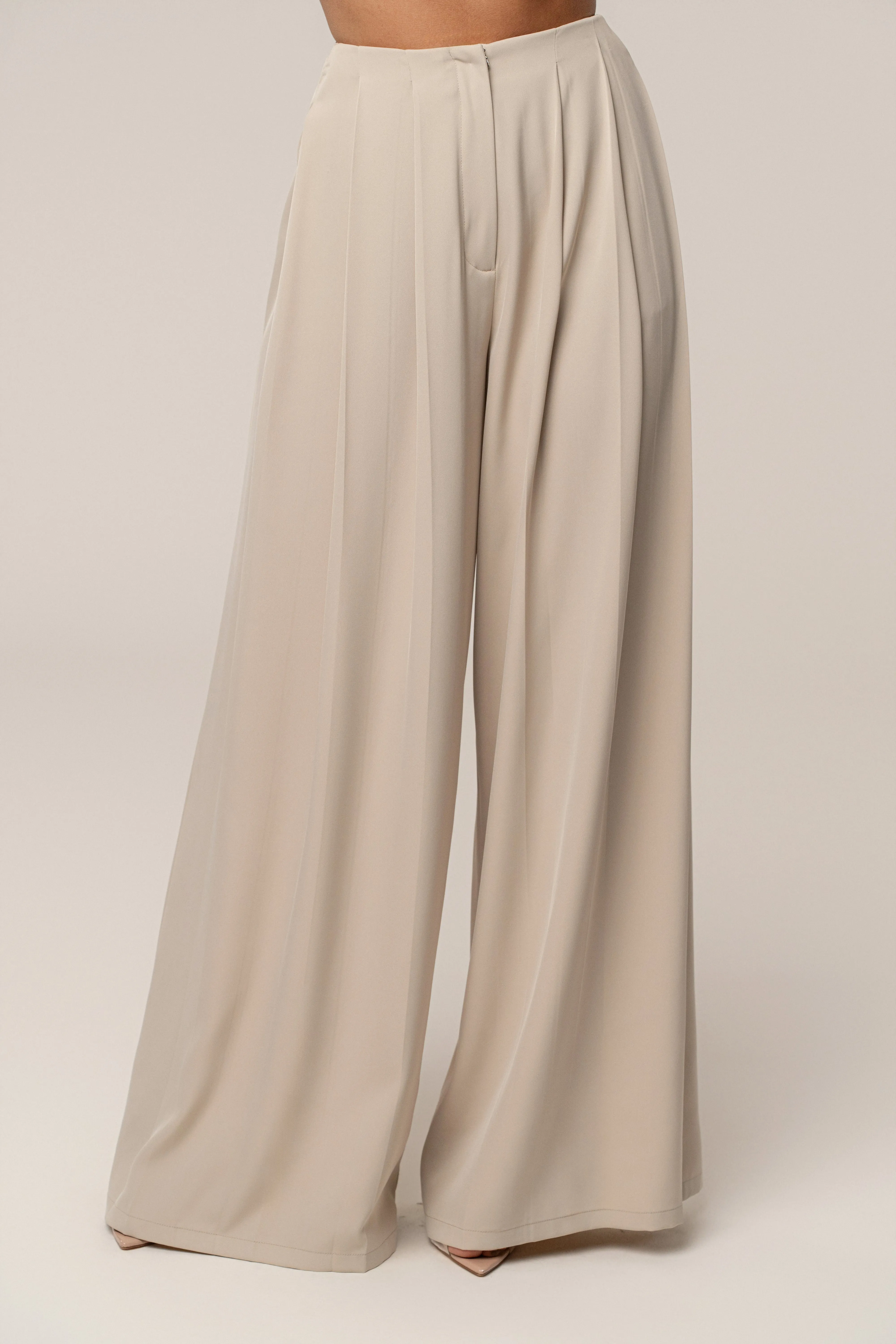 Beige Summer Ease Wide Leg Pants sold by JLUXLABEL product image thumbnail 2