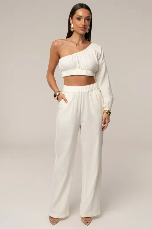 Ivory Coastal Tide Pant Set sold by JLUXLABEL