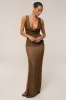 Bronze Charmed Metallic Drape Dress sold by JLUXLABEL