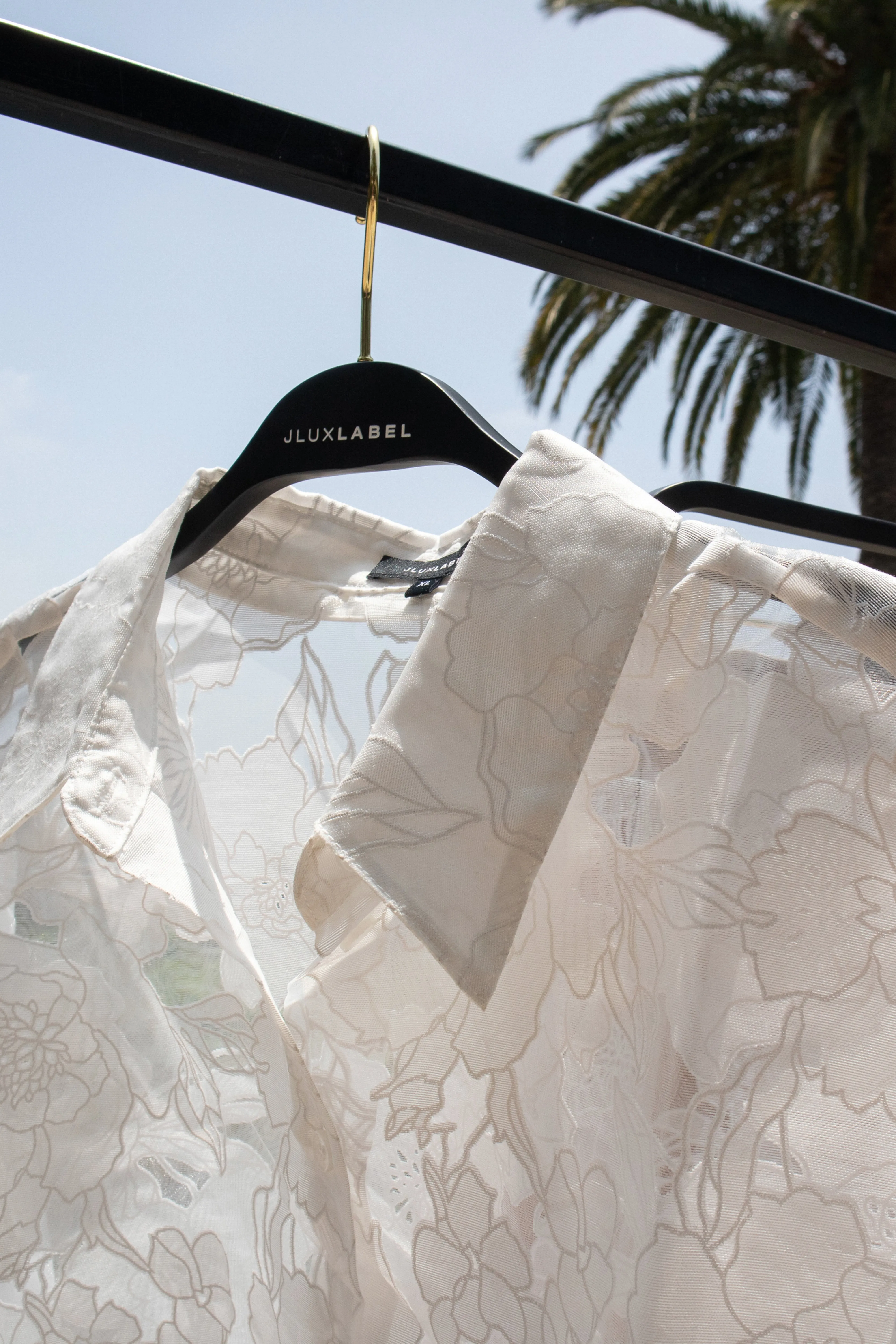 Ivory Organza Floral Blouse sold by JLUXLABEL product image thumbnail 4