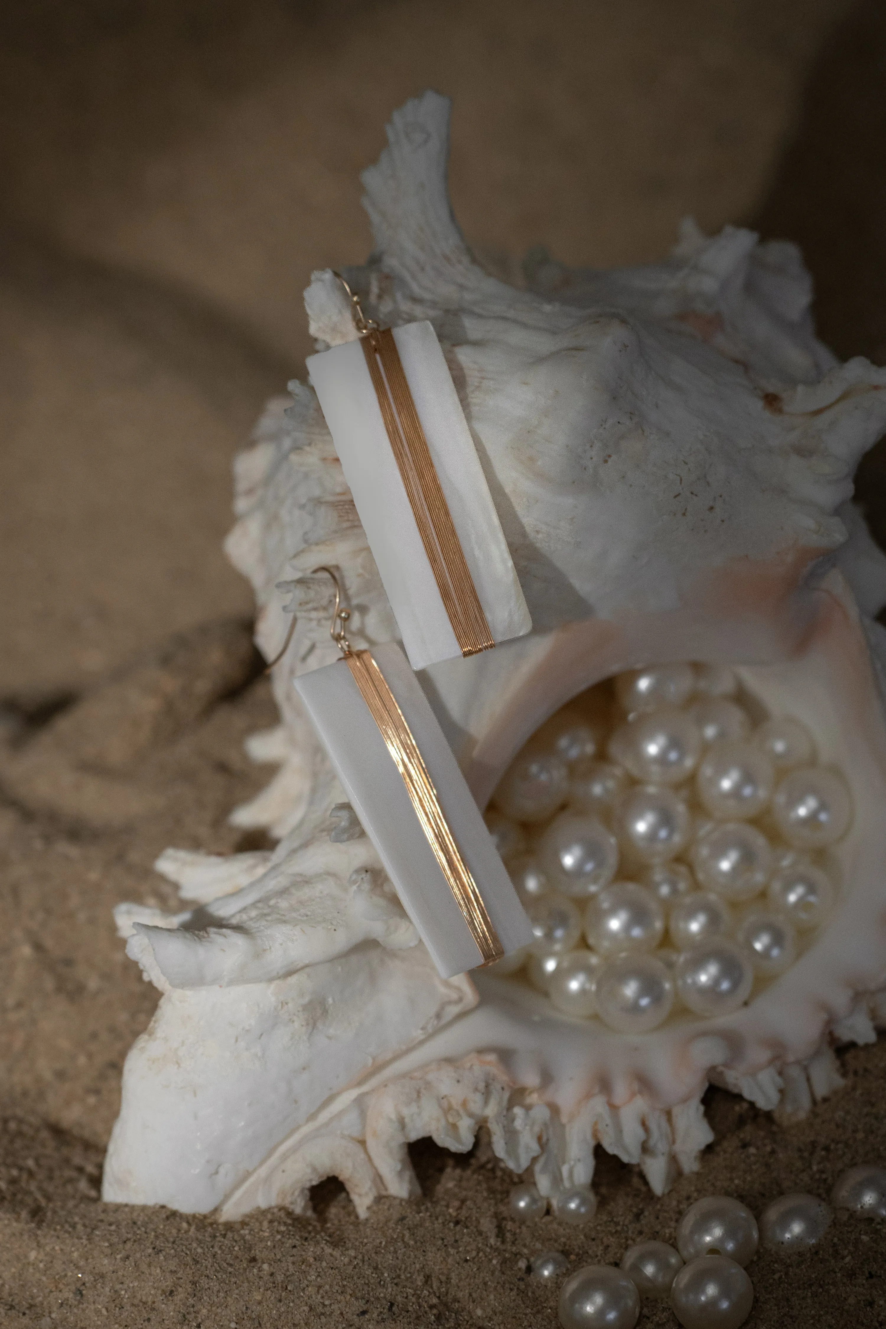 Gold Siren Dangle Earrings sold by JLUXLABEL