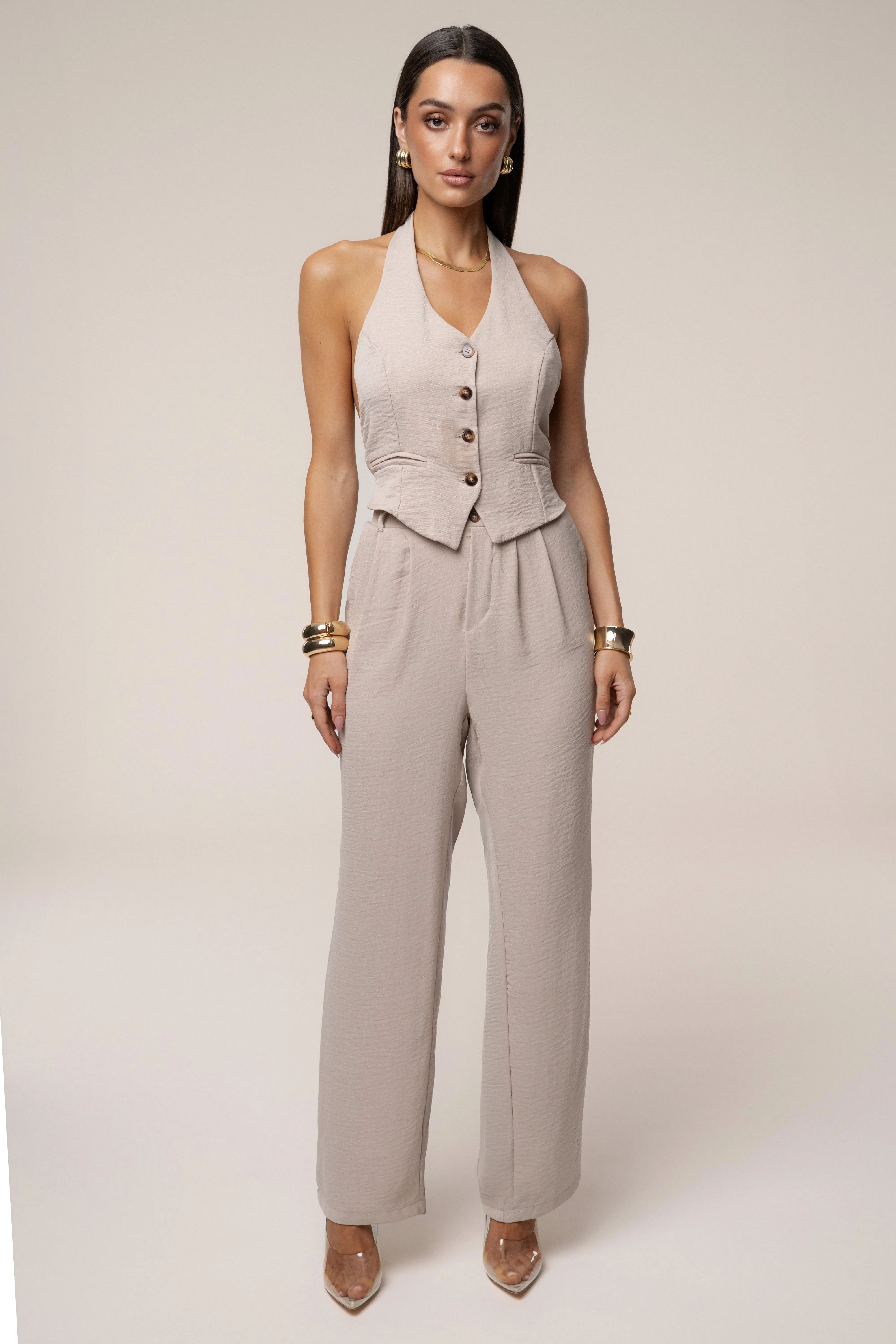 Taupe Serene Pant Set sold by JLUXLABEL