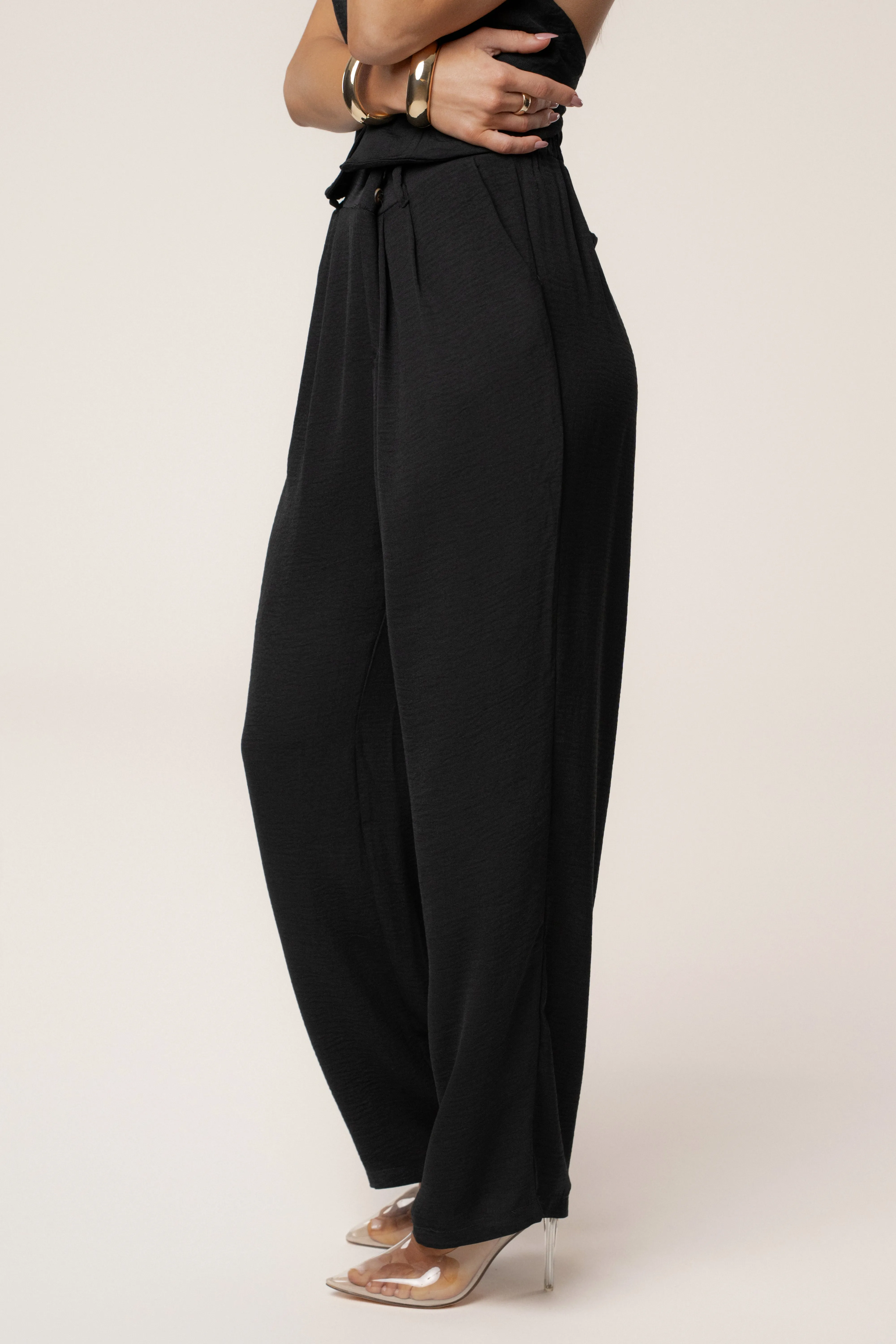 Black Serene Pant Set sold by JLUXLABEL product image thumbnail 5