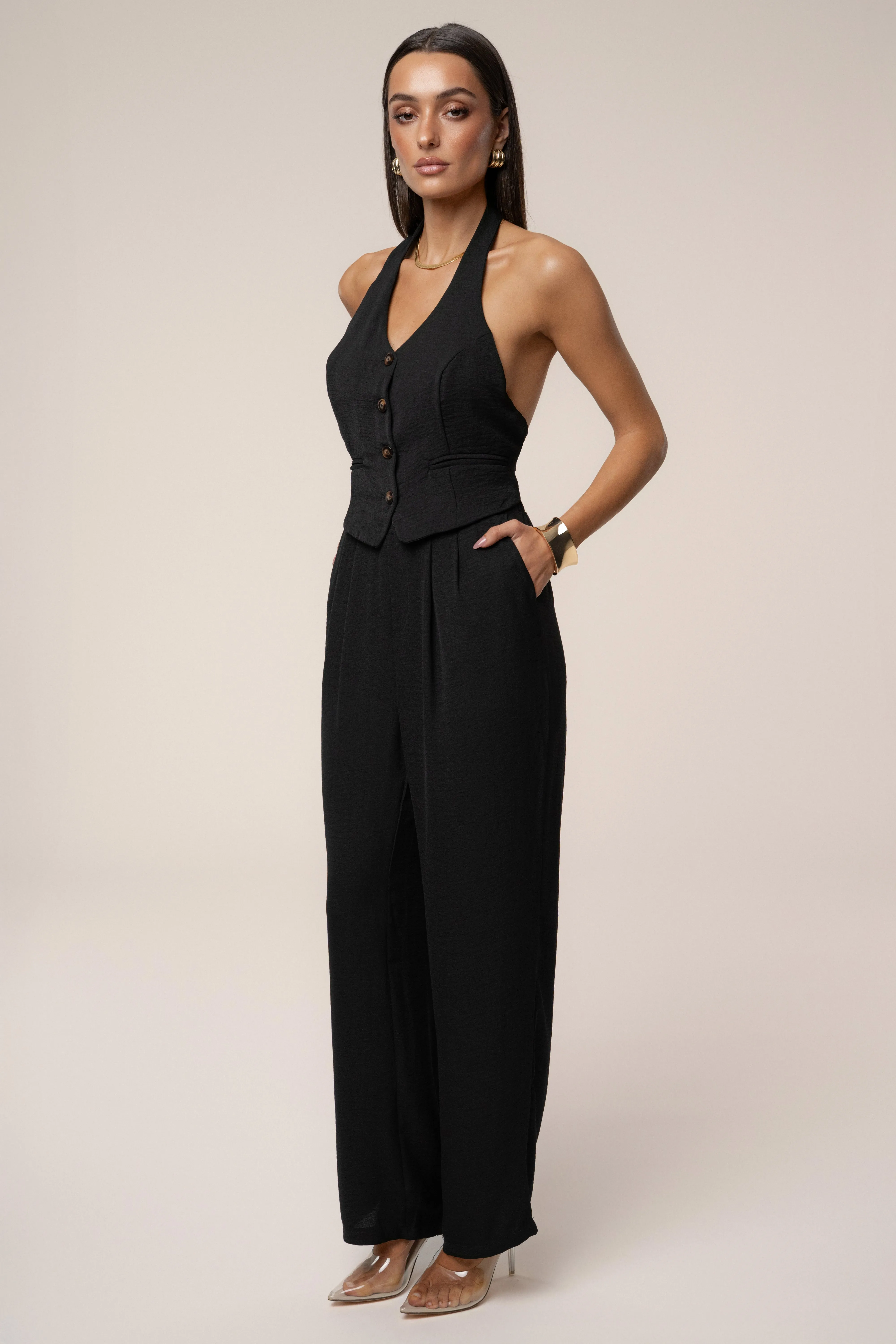 Black Serene Pant Set sold by JLUXLABEL product image thumbnail 4