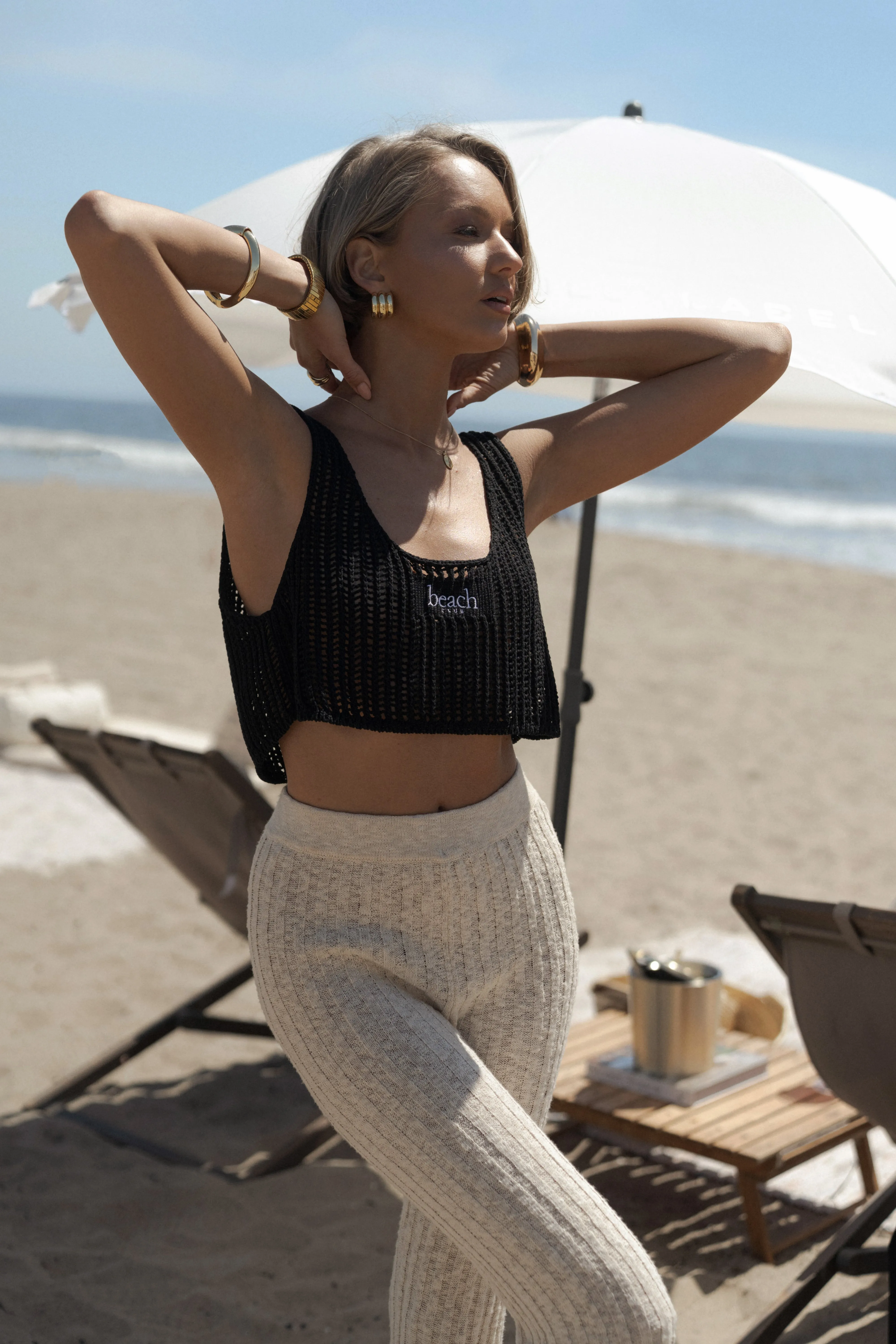 Black Beach Club Crochet Top sold by JLUXLABEL product image thumbnail 4
