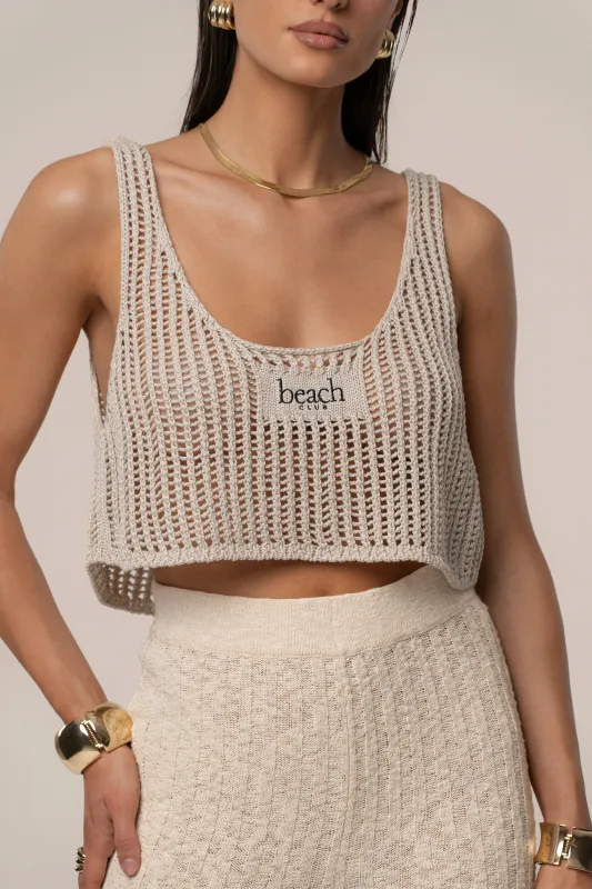 Milk Beach Club Crochet Top sold by JLUXLABEL