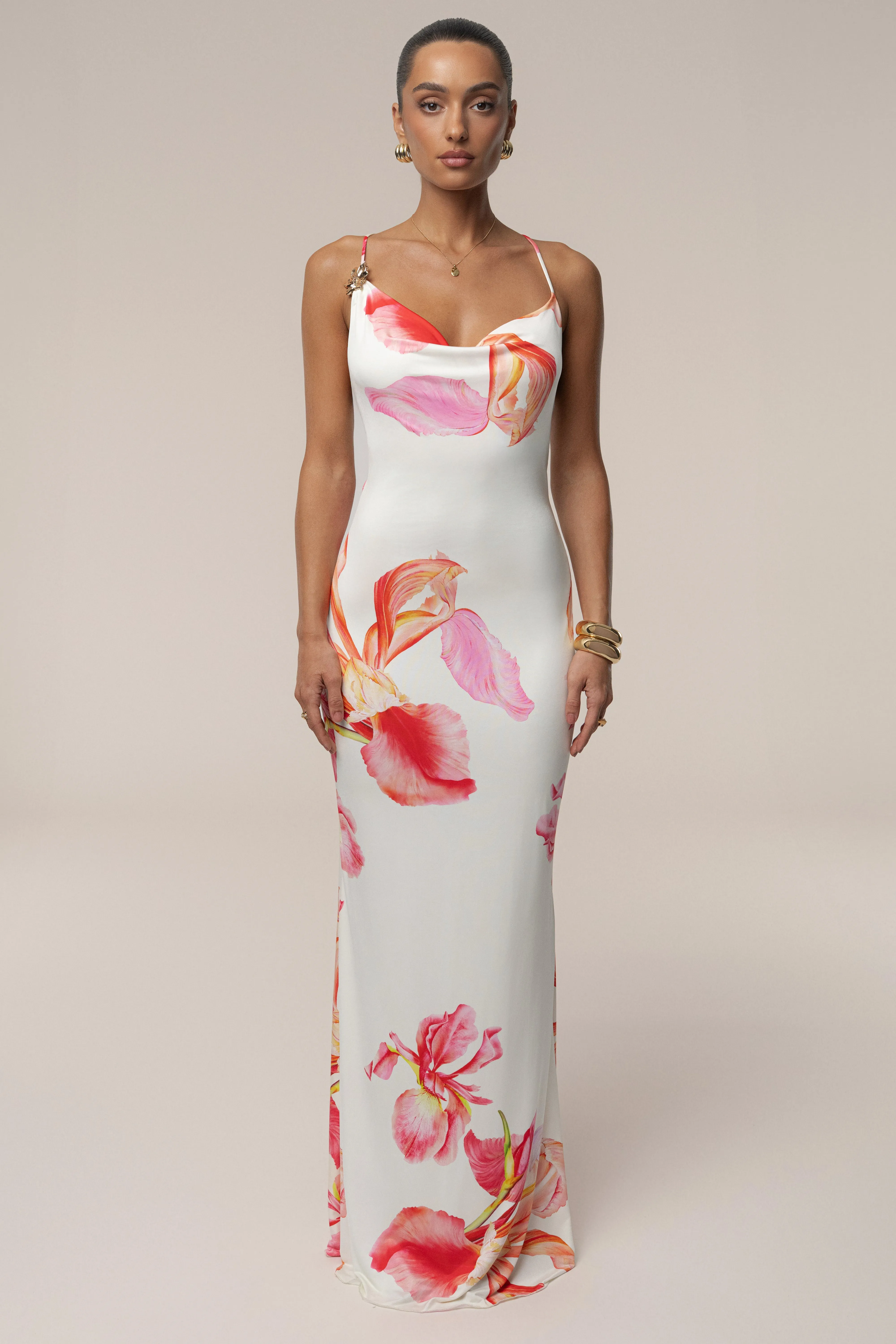 Ivory Floral Sun Dream Maxi Dress sold by JLUXLABEL