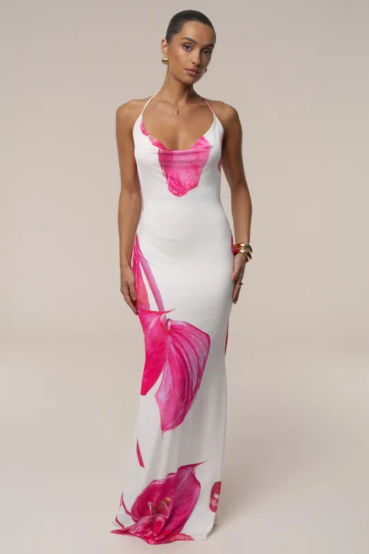 Ivory Midsummer Cowl Neck Dress sold by JLUXLABEL