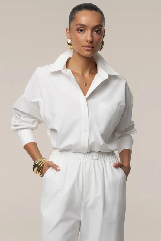 Ivory Leon Poplin Shirt sold by JLUXLABEL