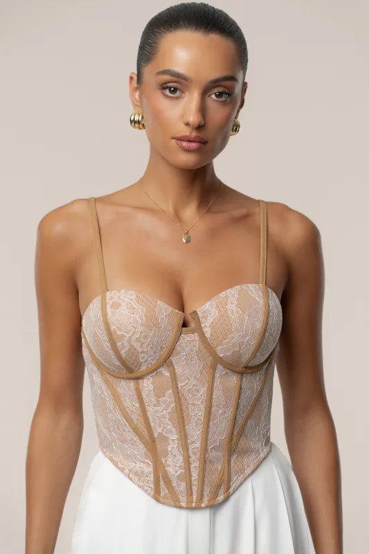 Ivory Desire Lace Corset sold by JLUXLABEL