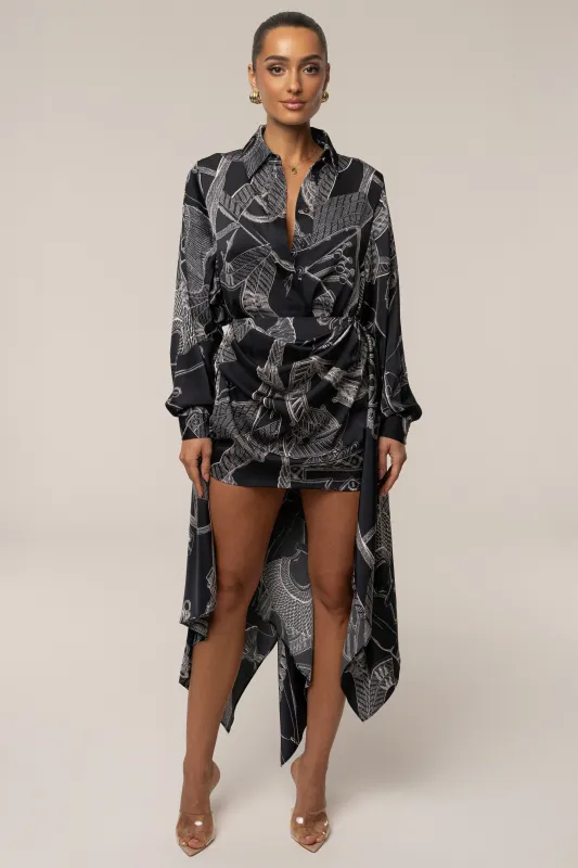 Navy Print Ameena Print Skirt Set sold by JLUXLABEL
