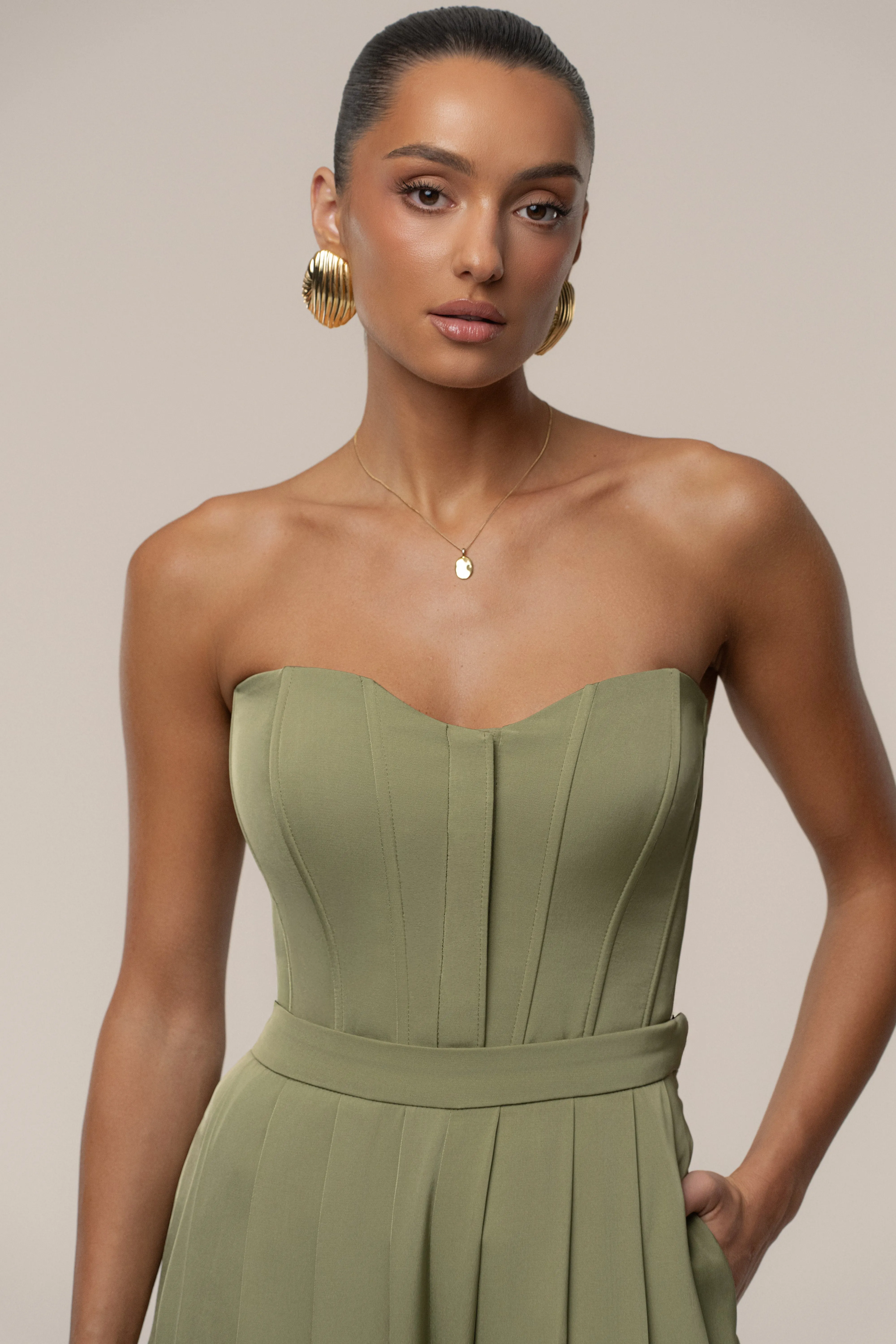 Olive Viv Satin Bustier Top sold by JLUXLABEL product image thumbnail 3