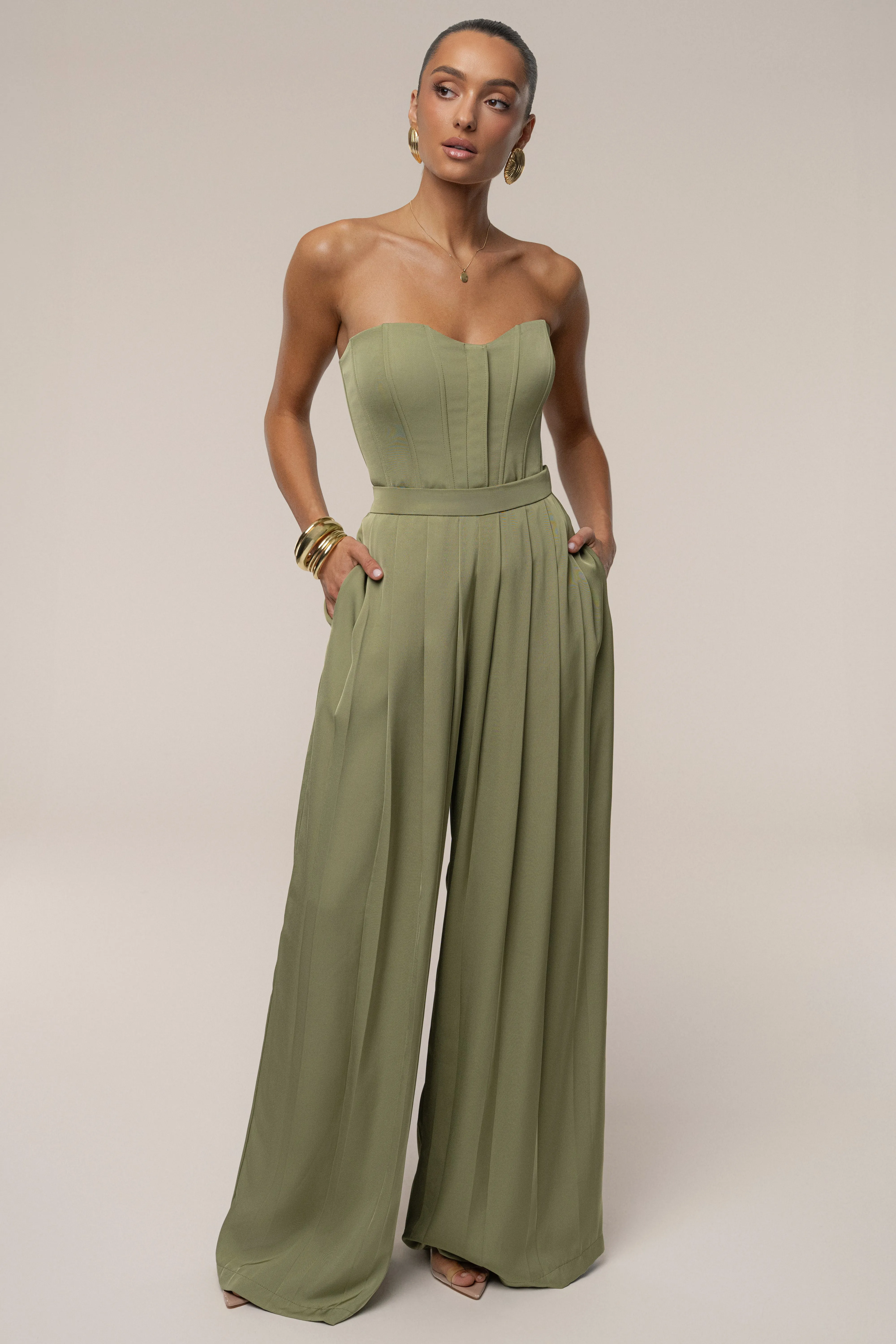 Olive Viv Satin Bustier Top sold by JLUXLABEL product image thumbnail 2