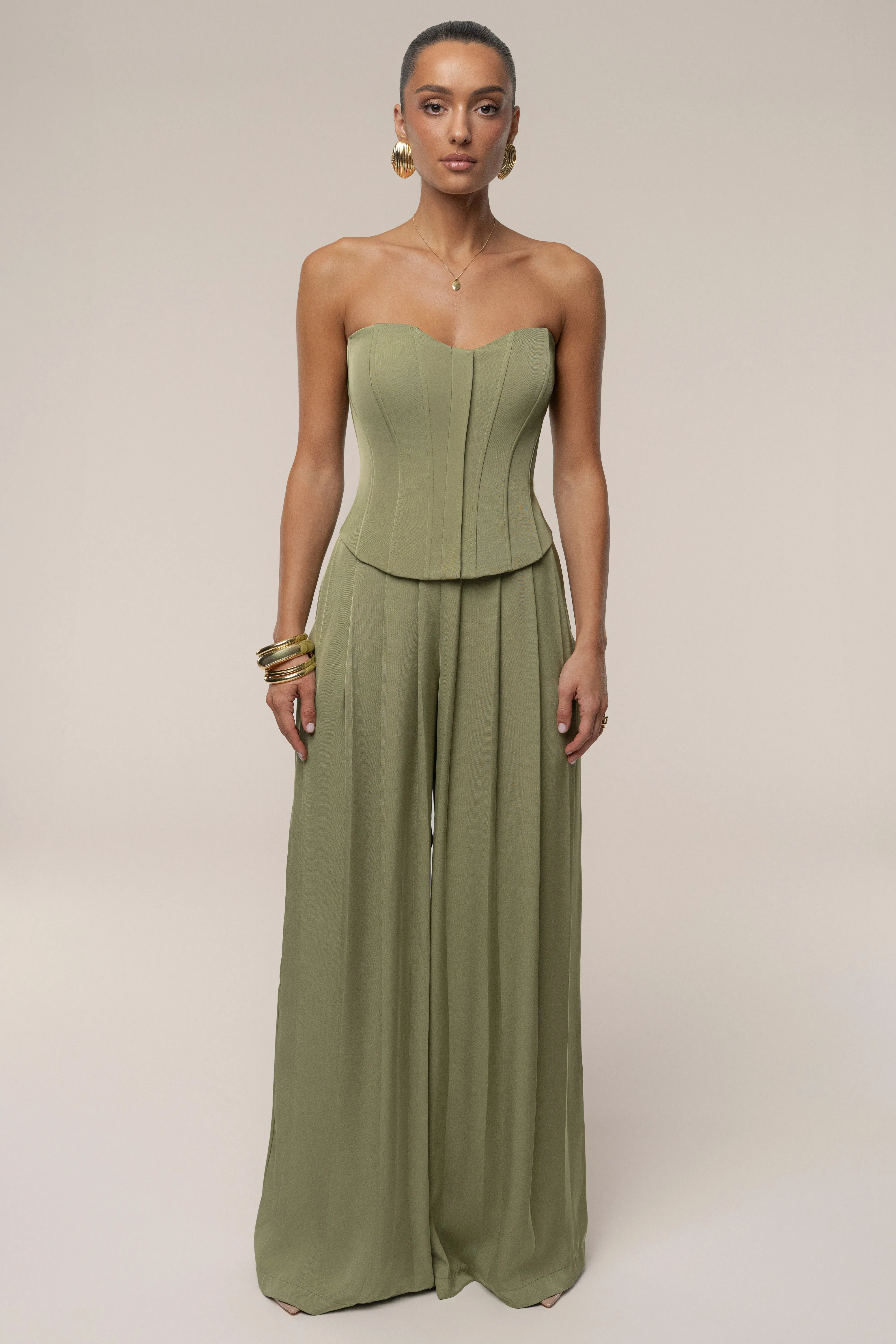 Olive Viv Satin Bustier Top sold by JLUXLABEL product image thumbnail 4