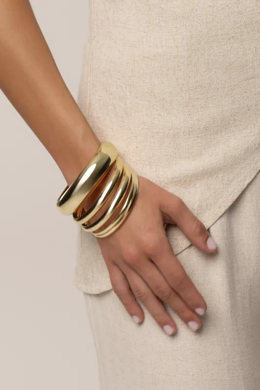 Gold On The Go Bracelet Set made by JLUXLABEL