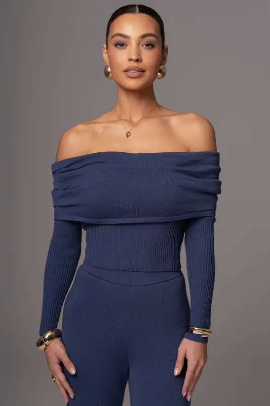 Dusk Off The Shoulder Knit Top sold by JLUXLABEL