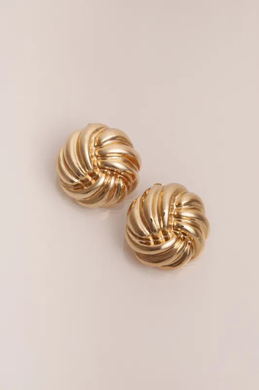 Gold Lou Knot Earrings sold by JLUXLABEL