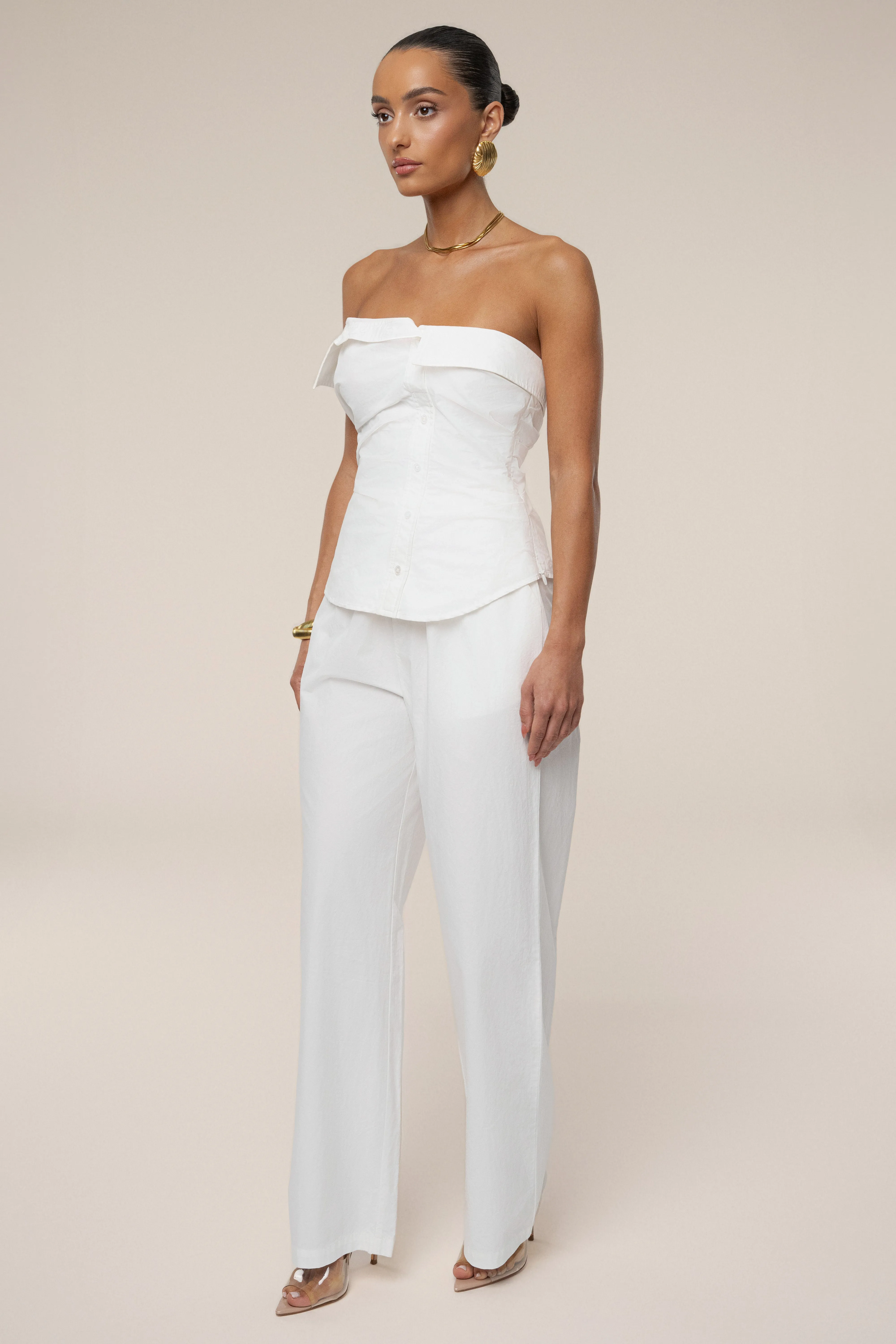 Ivory Riviera Fold Over Top sold by JLUXLABEL product image thumbnail 5