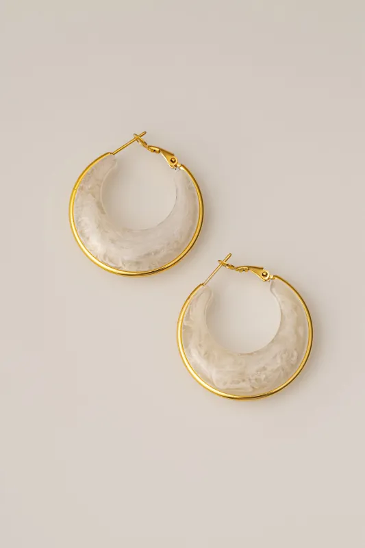 White Zuri Earrings sold by JLUXLABEL
