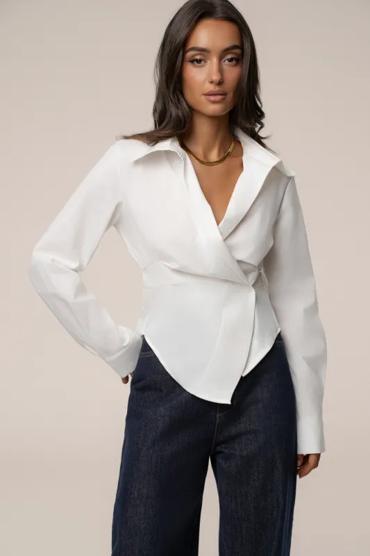 Ivory Sculpt And Form Blouse sold by JLUXLABEL