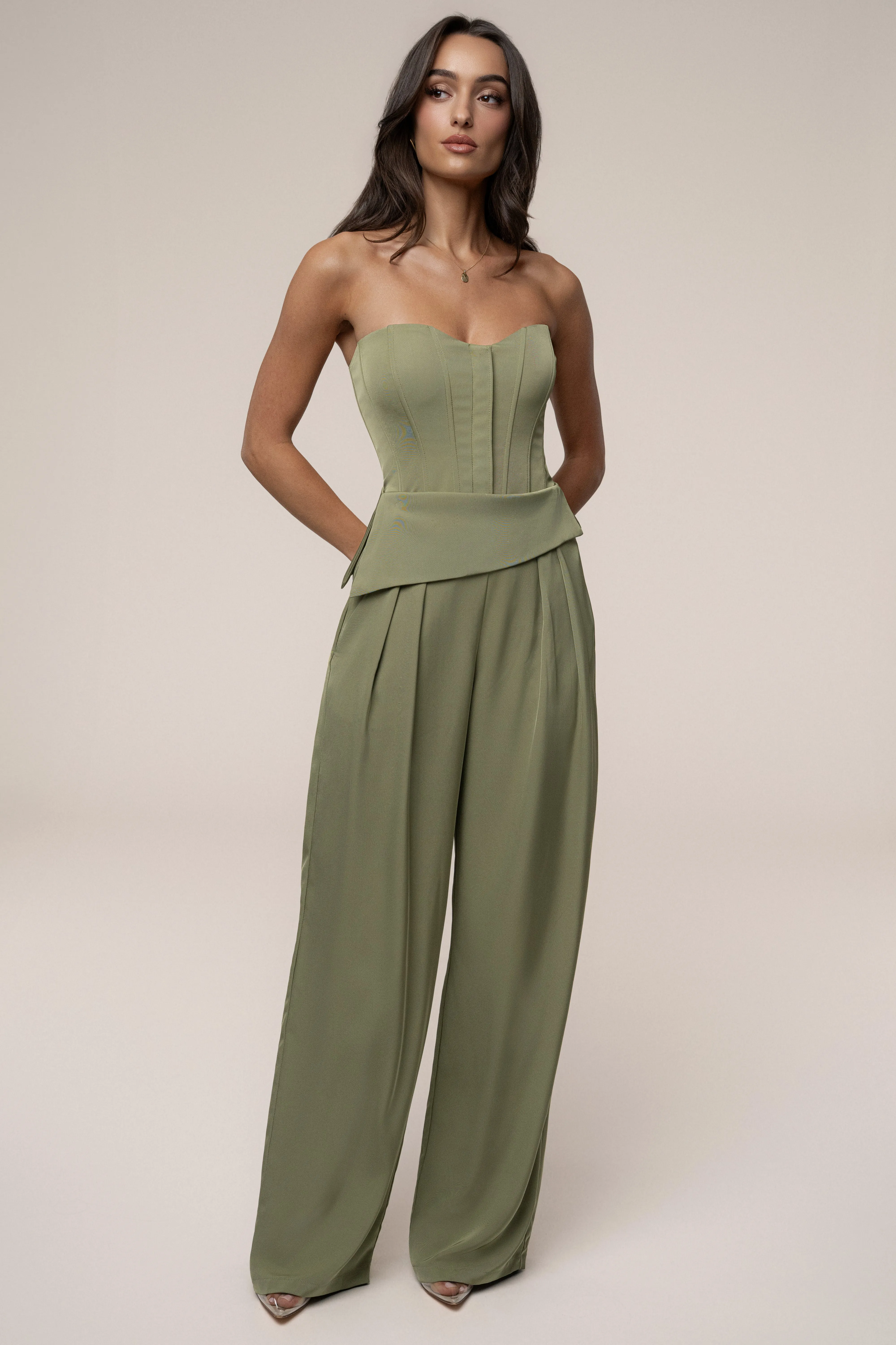 Olive Executive Trousers sold by JLUXLABEL product image thumbnail 3