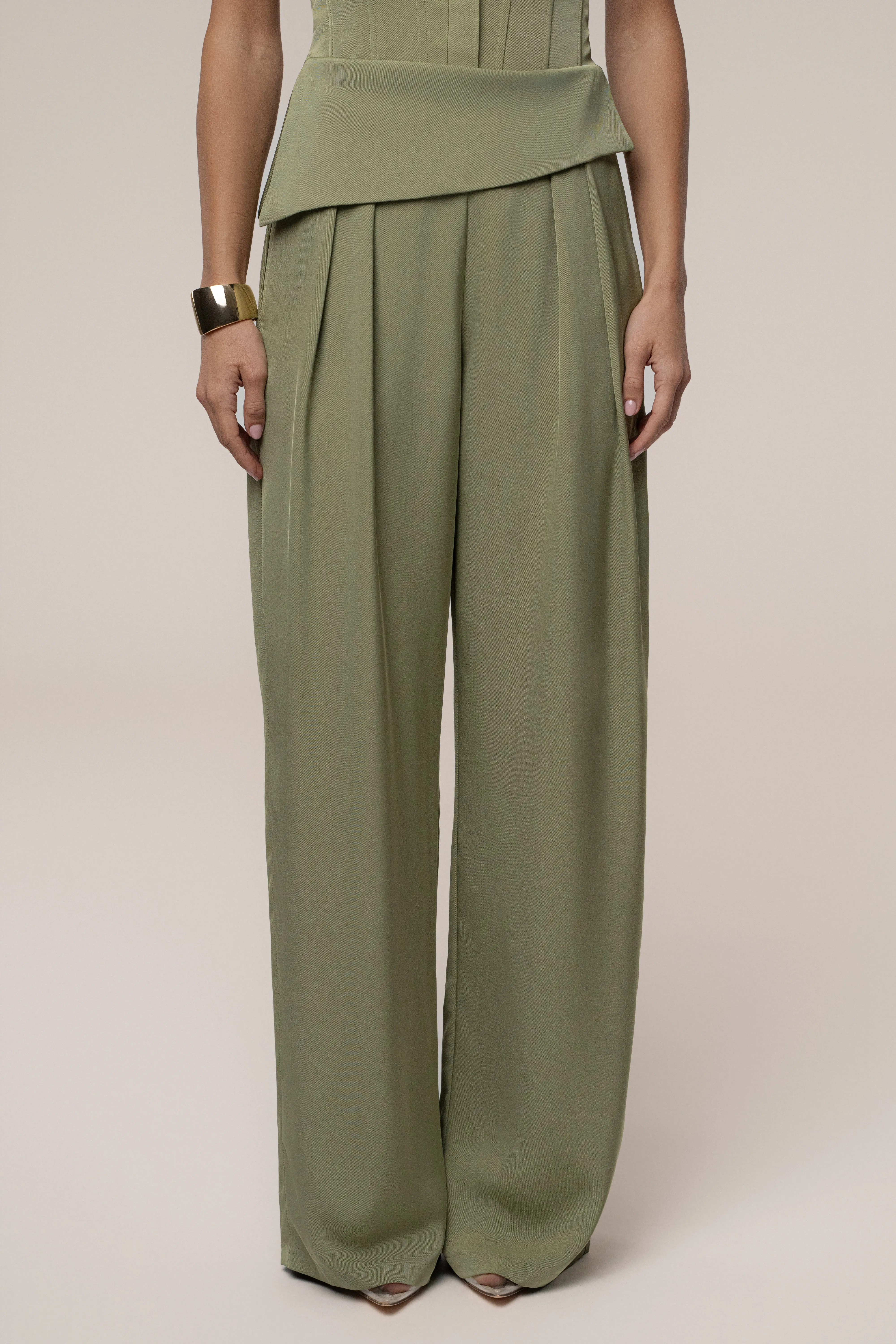Olive Executive Trousers sold by JLUXLABEL product image thumbnail 2