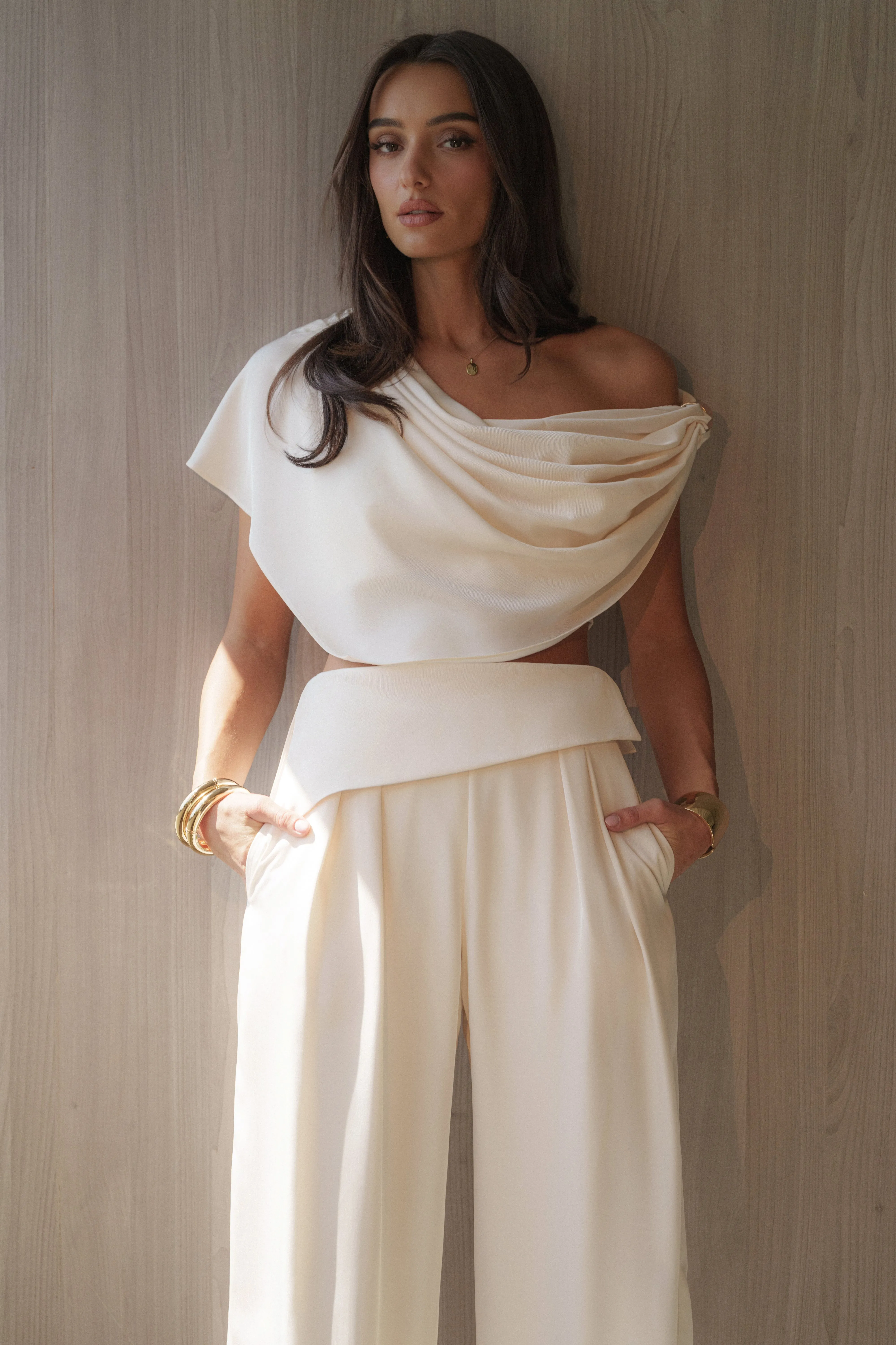 Buttercream Gleam and Glow Satin Top sold by JLUXLABEL product image thumbnail 2