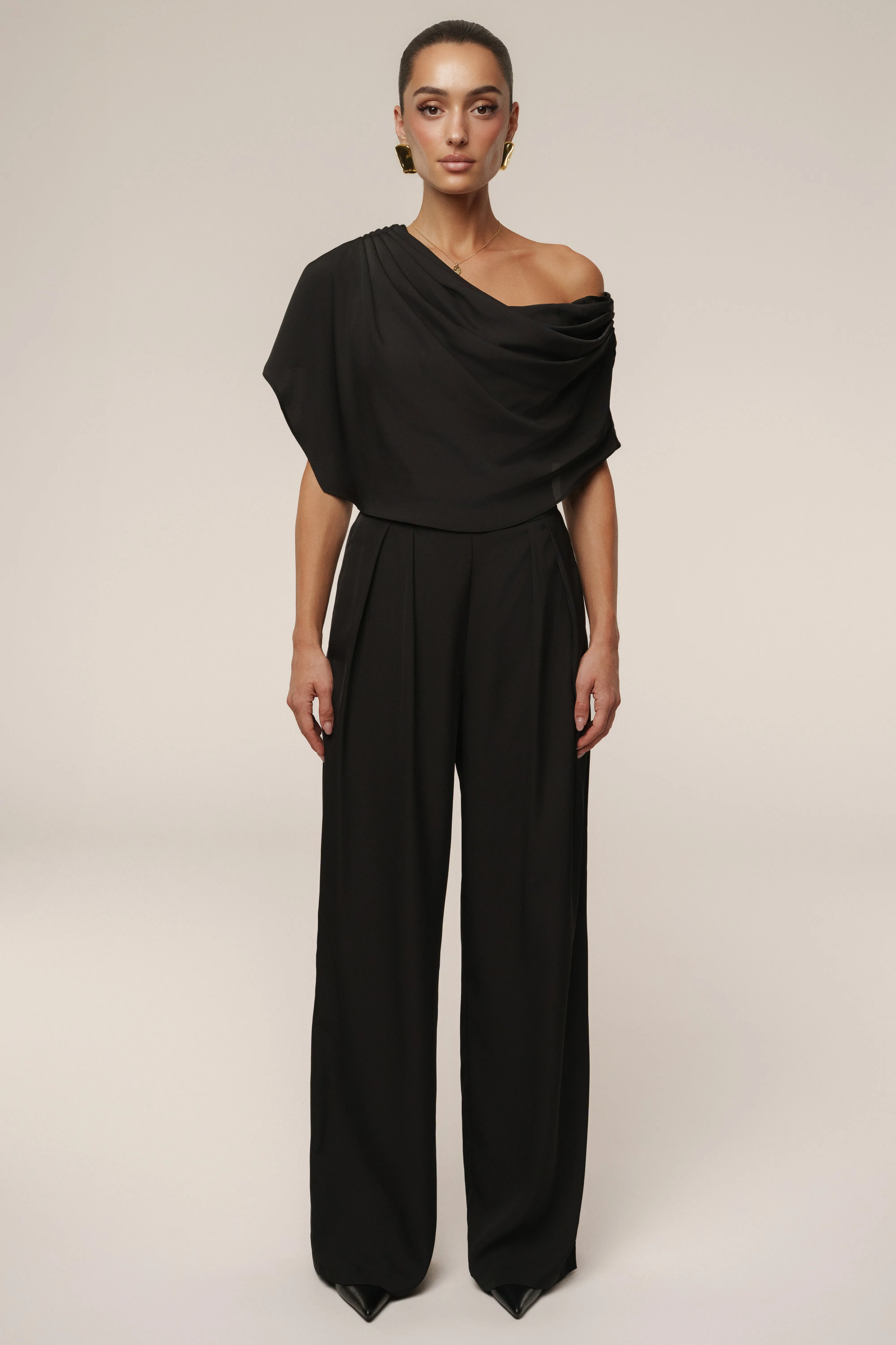 Black Gleam and Glow Satin Top sold by JLUXLABEL product image thumbnail 3