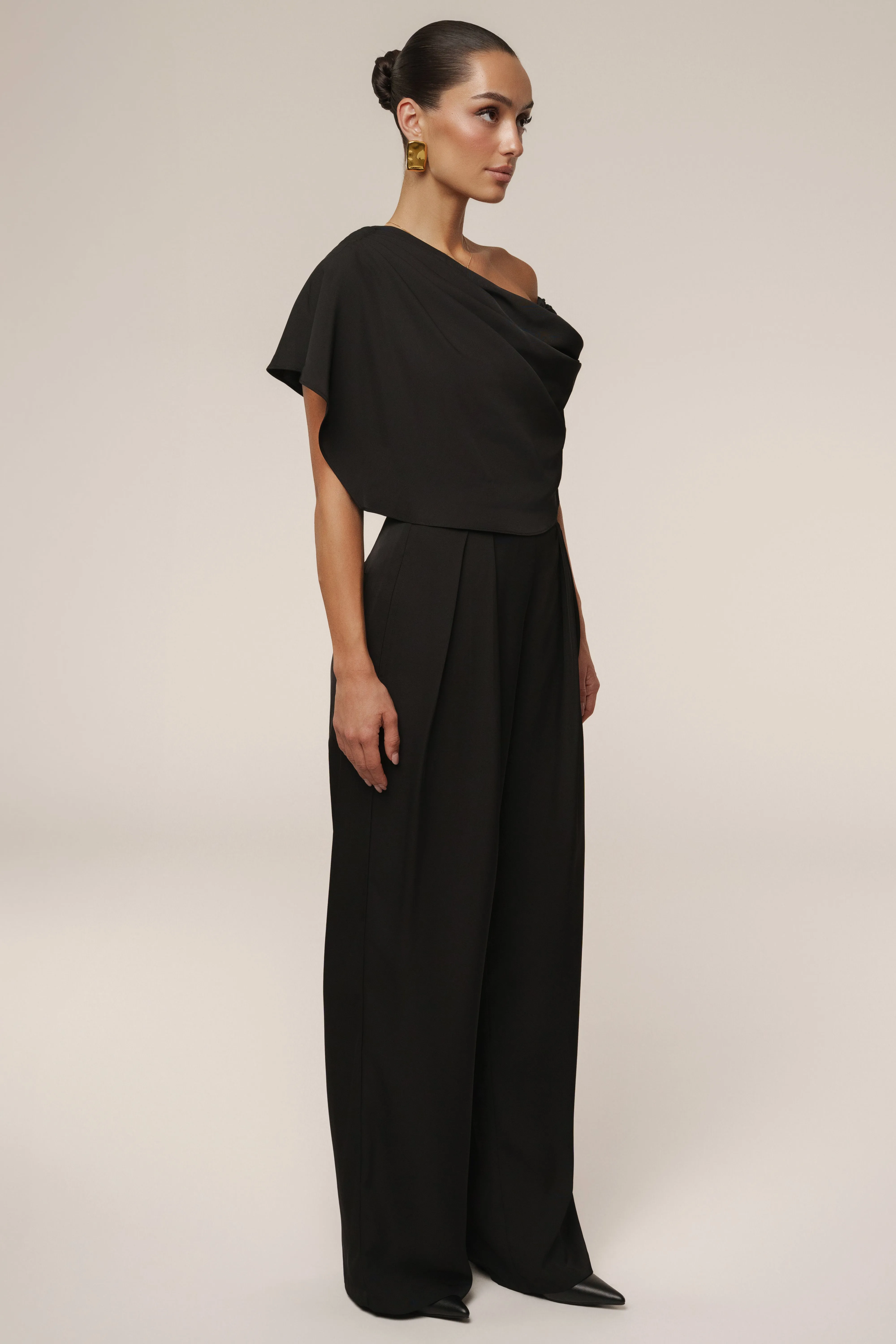 Black Gleam and Glow Satin Top sold by JLUXLABEL product image thumbnail 5