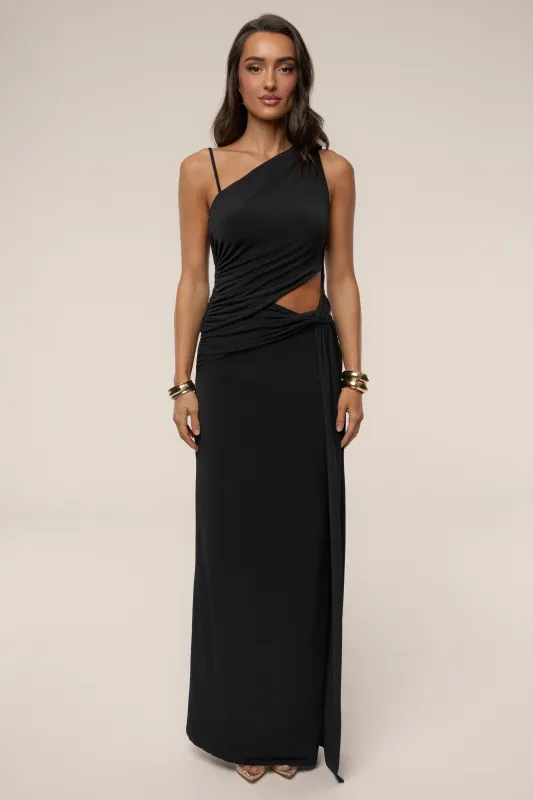 Black Astra Cutout Maxi Dress sold by JLUXLABEL