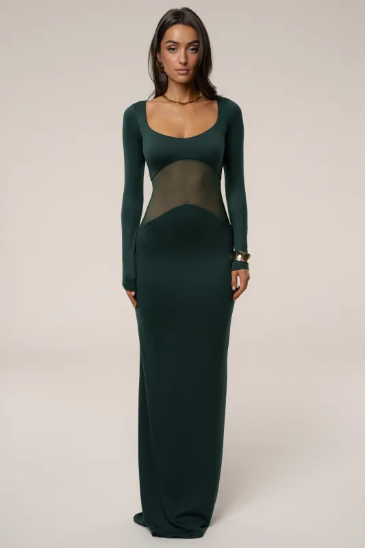 Emerald Glitz Hour Maxi Dress sold by JLUXLABEL