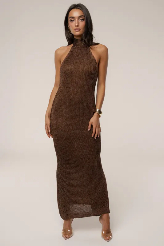 Bronze Echo Of Light Maxi Dress sold by JLUXLABEL