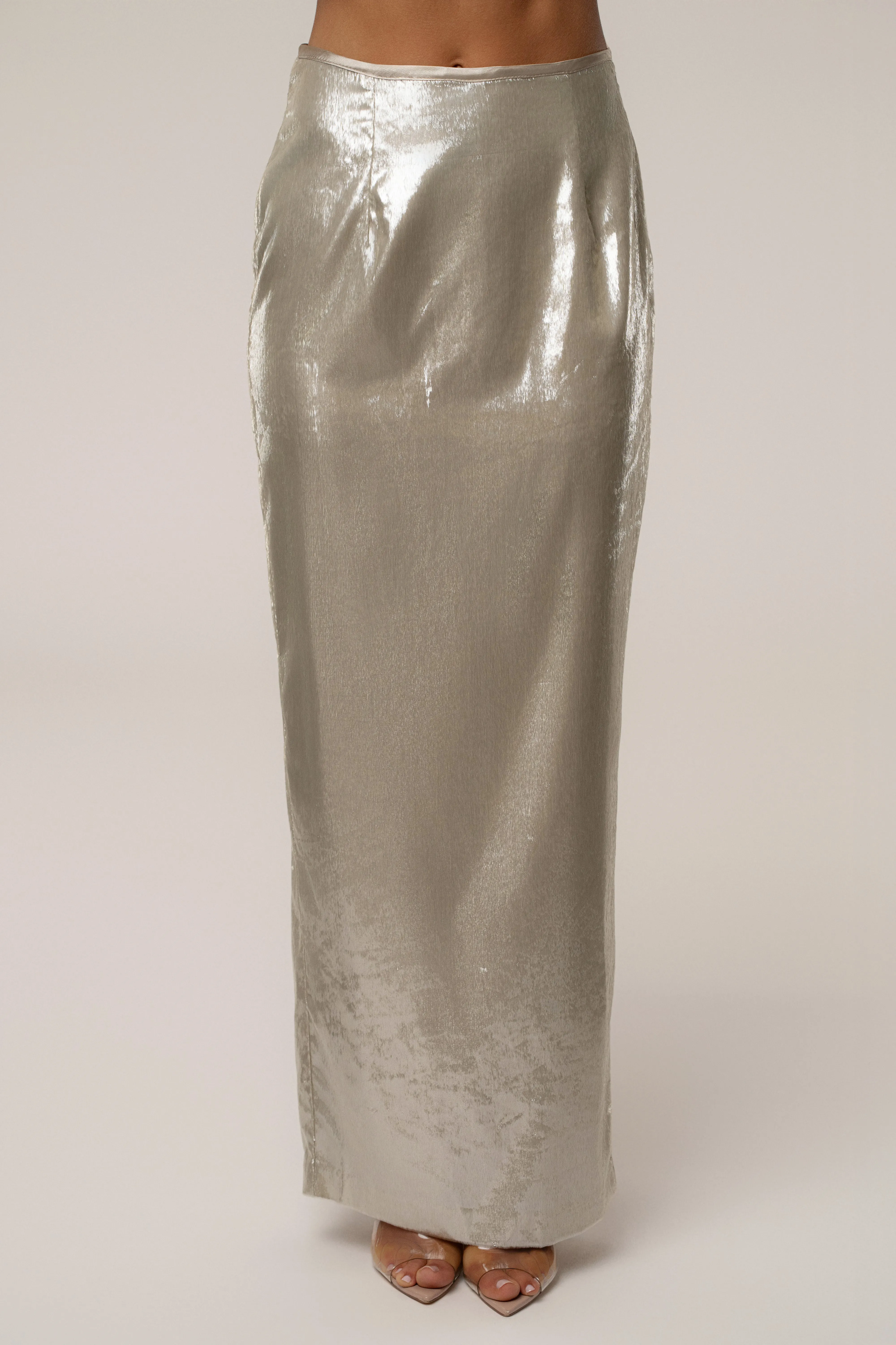 Beige Illuminate Maxi Skirt sold by JLUXLABEL product image thumbnail 4