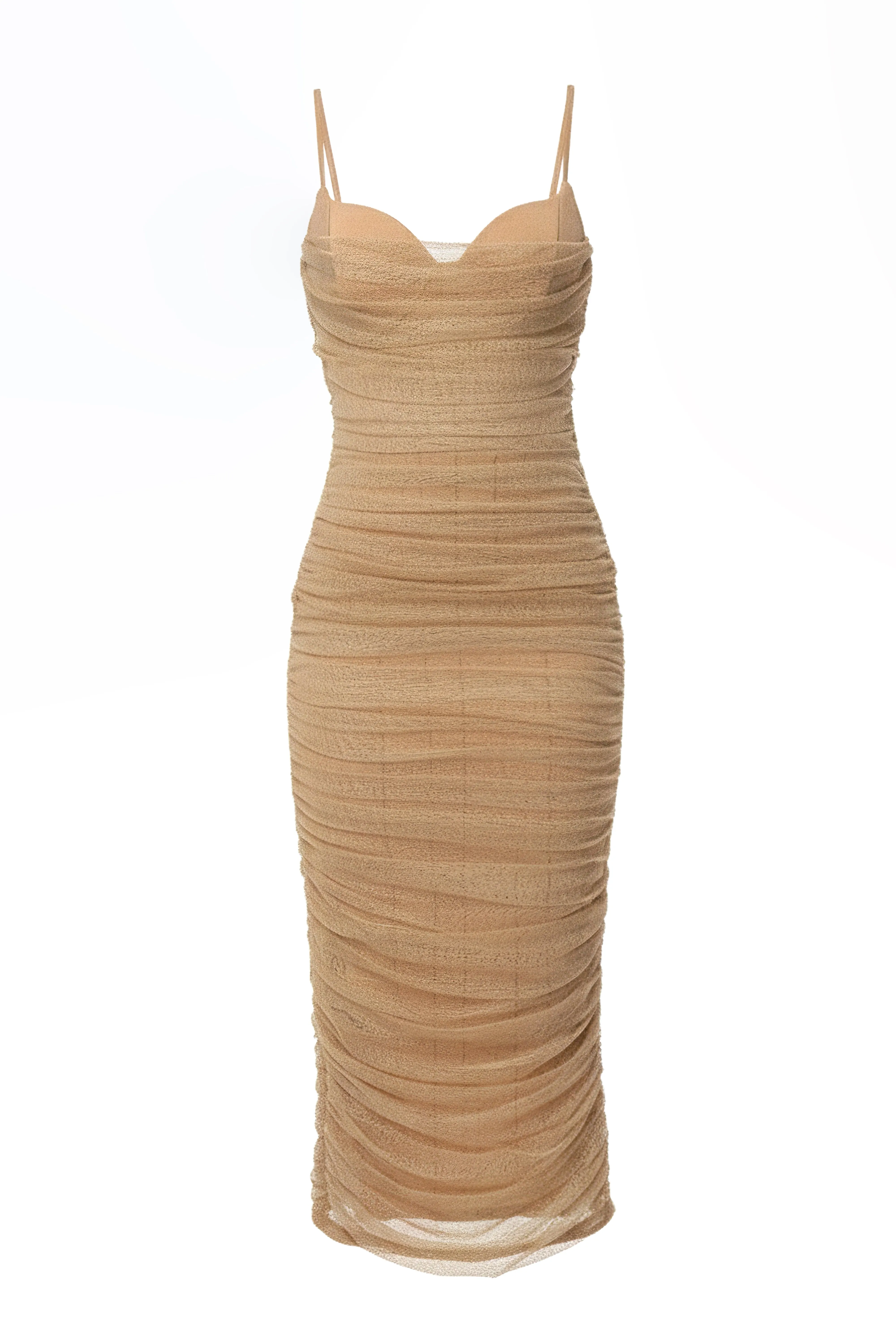 Beige True Form Midi Dress sold by JLUXLABEL product image thumbnail 3
