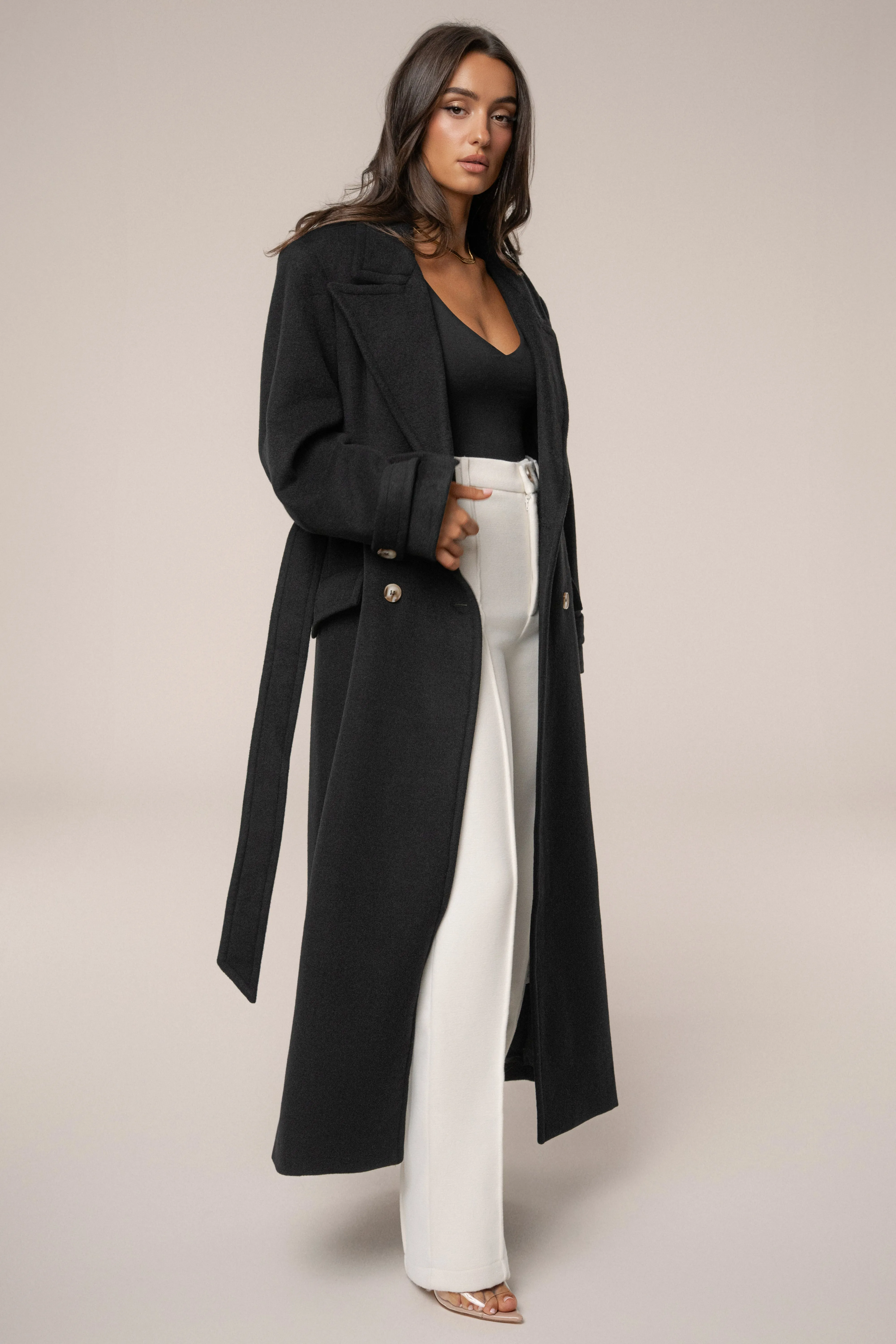 Black Empire Longline Coat sold by JLUXLABEL product image thumbnail 5
