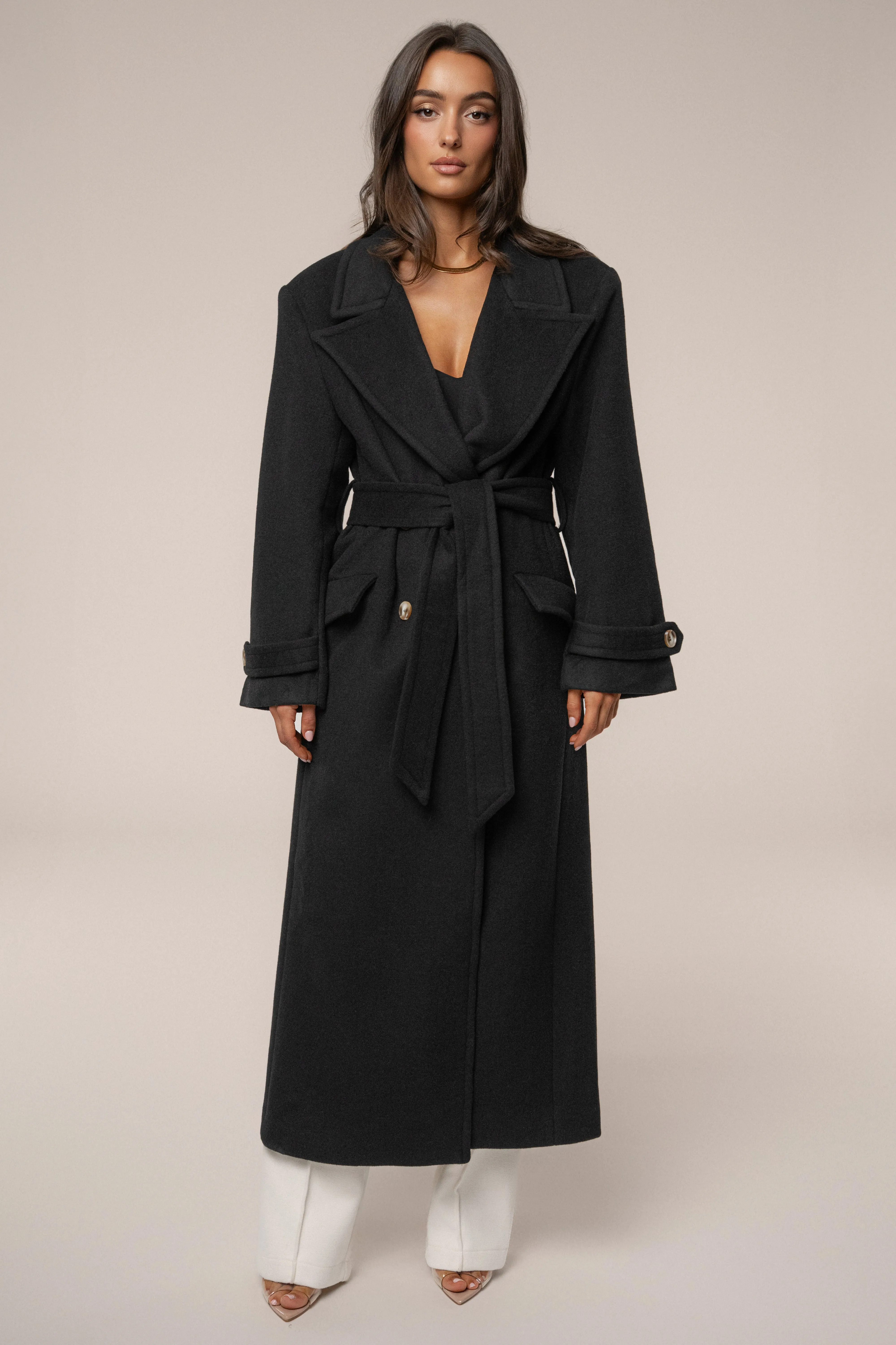 Black Empire Longline Coat sold by JLUXLABEL product image thumbnail 3