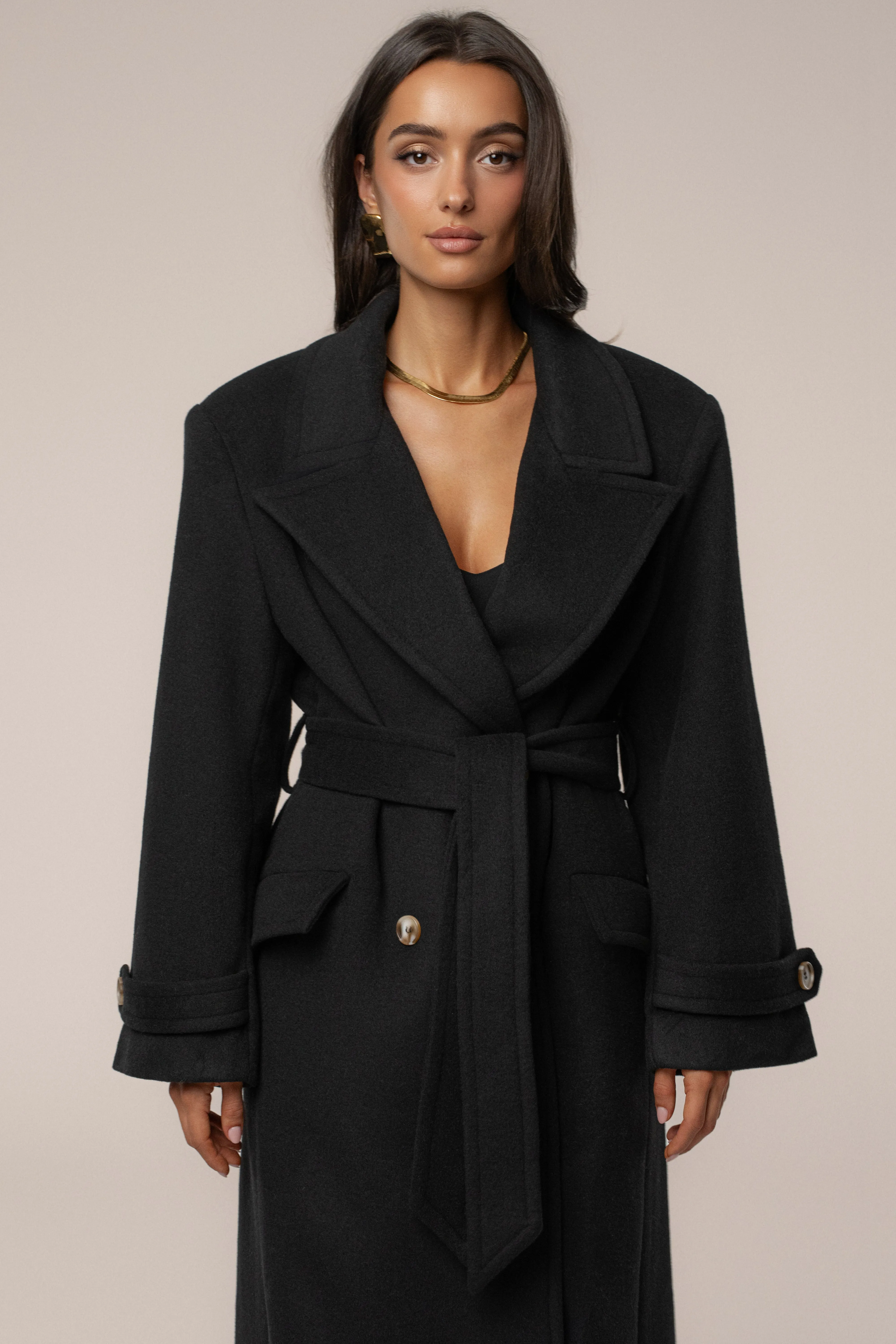 Black Empire Longline Coat sold by JLUXLABEL product image thumbnail 4