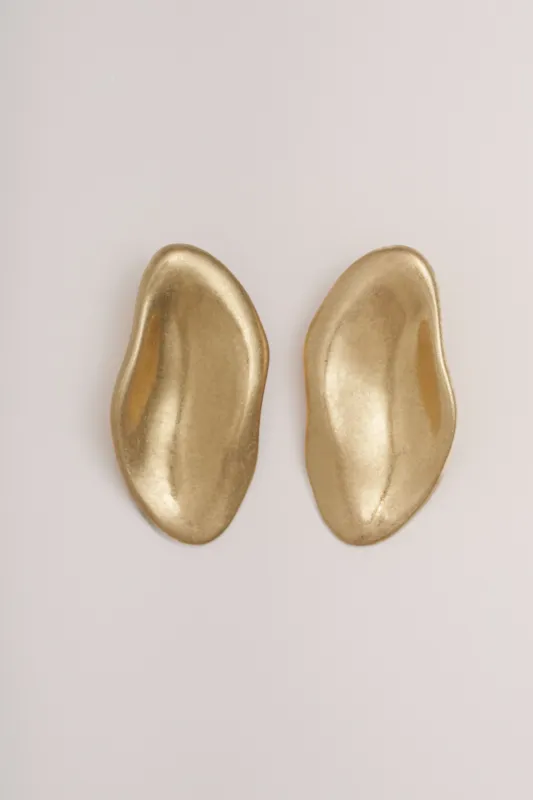 Gold Alba Sculpted Earrings sold by JLUXLABEL