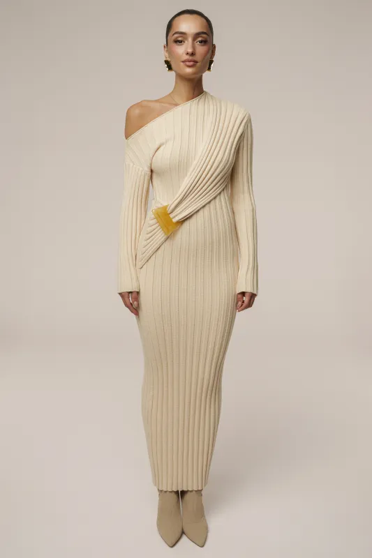 Ivory Auttomn Maxi Dress sold by JLUXLABEL