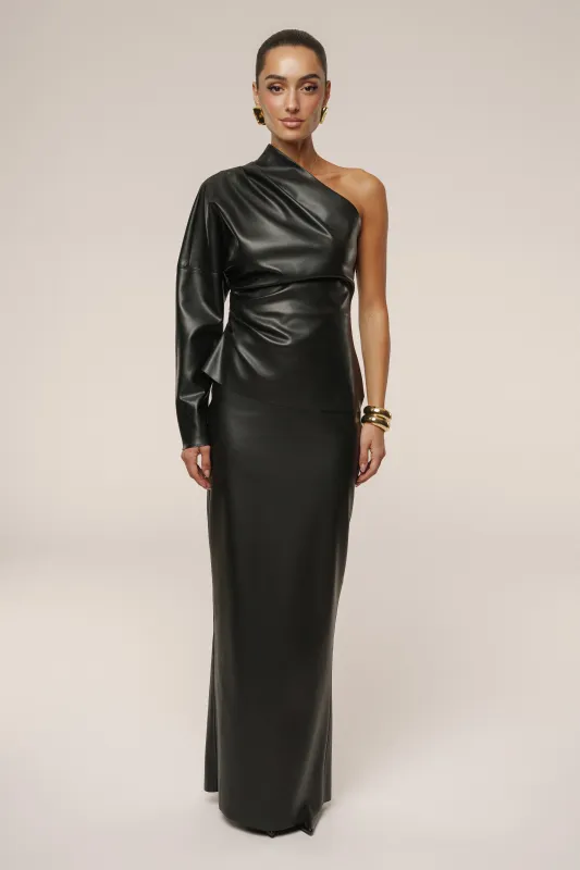 Black Ace PU Leather Skirt sold by JLUXLABEL