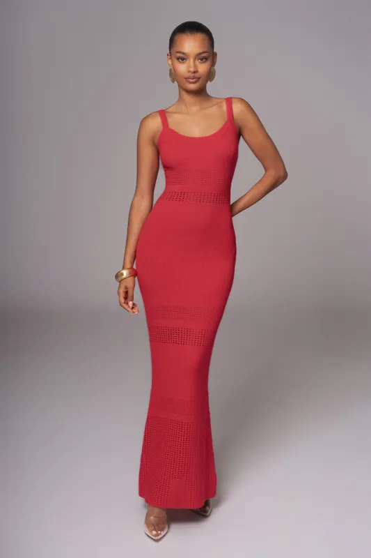 Berry Palm Springs Knit Maxi Dress sold by JLUXLABEL